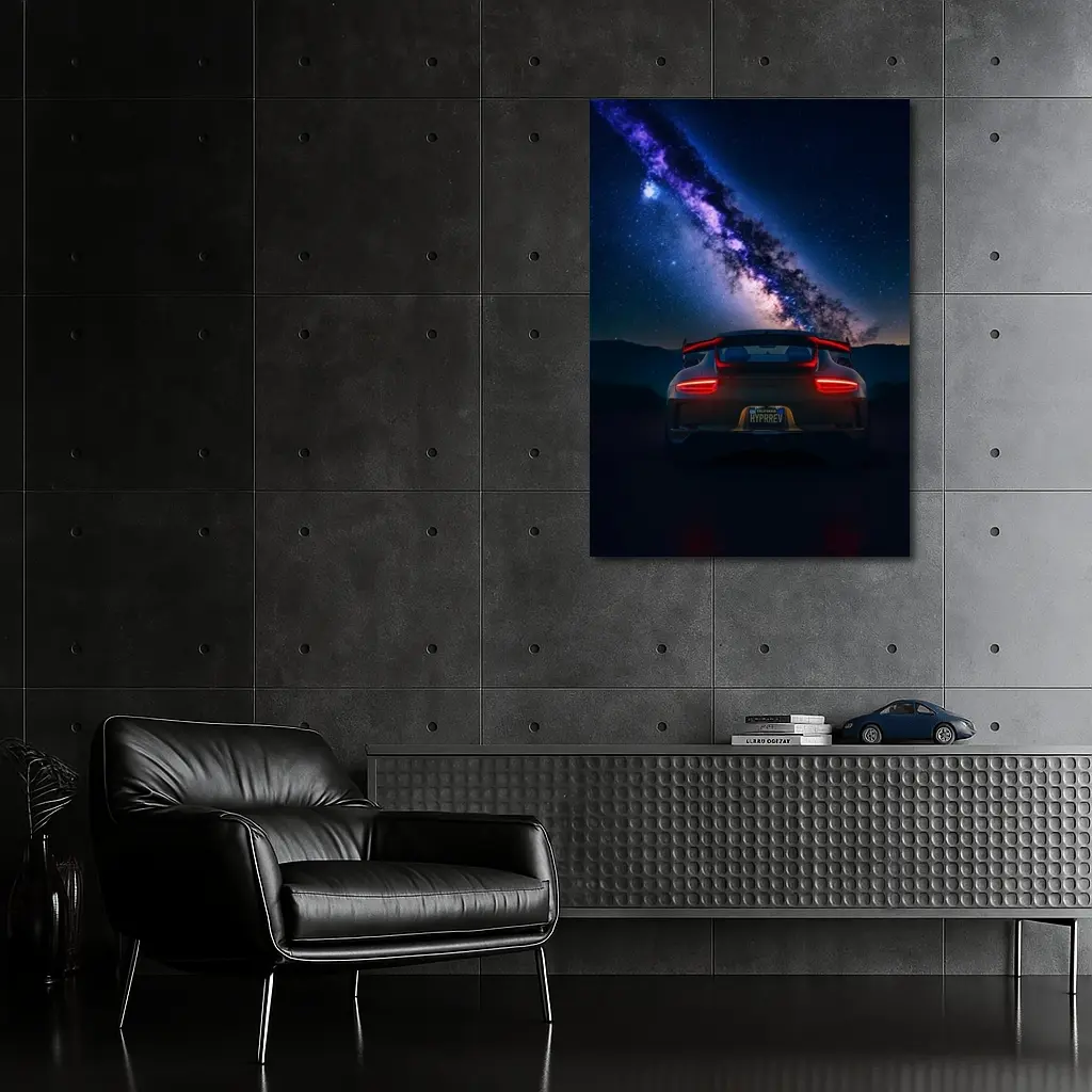Porsche 911 GT3 Milky Way Night Sky – Wall Art