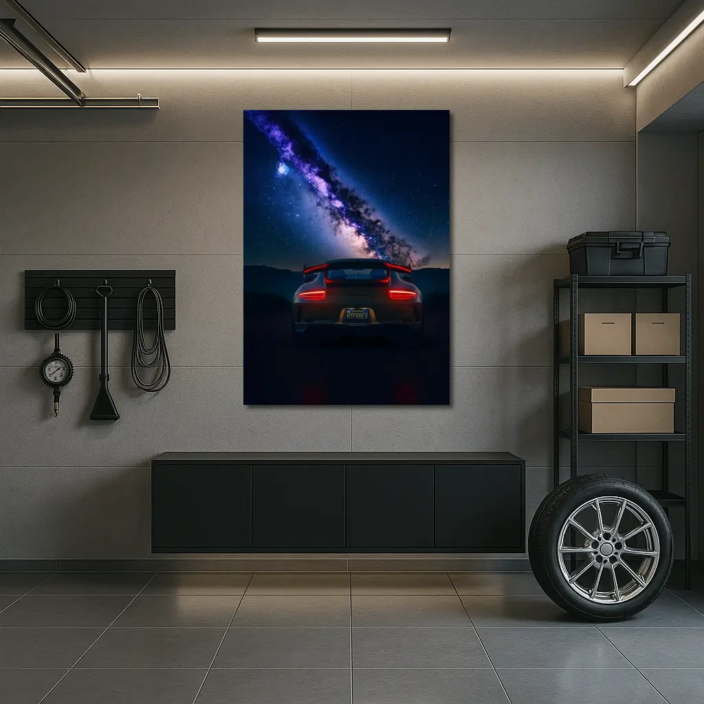 Porsche 911 GT3 Milky Way Night Sky – Wall Art