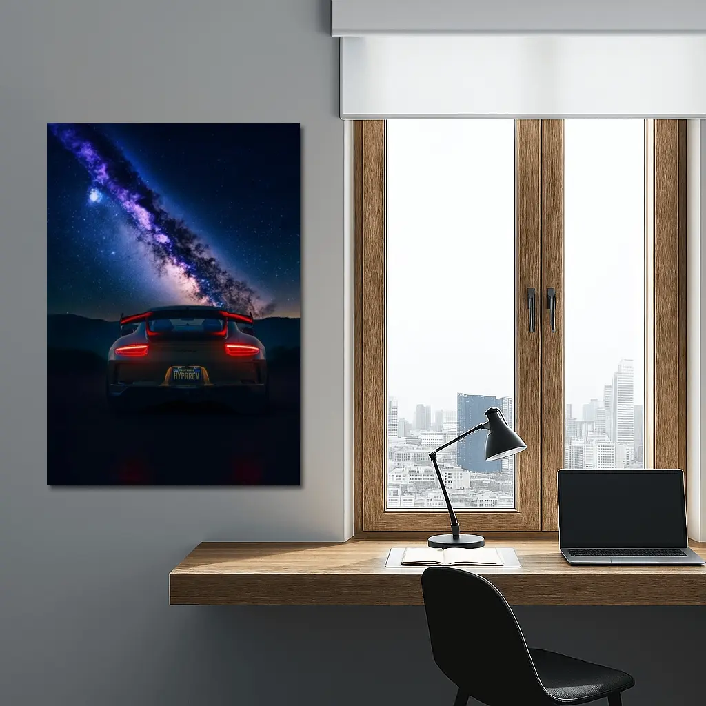 Porsche 911 GT3 Milky Way Night Sky – Wall Art