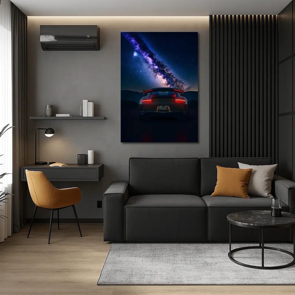 Porsche 911 GT3 Milky Way Night Sky – Wall Art