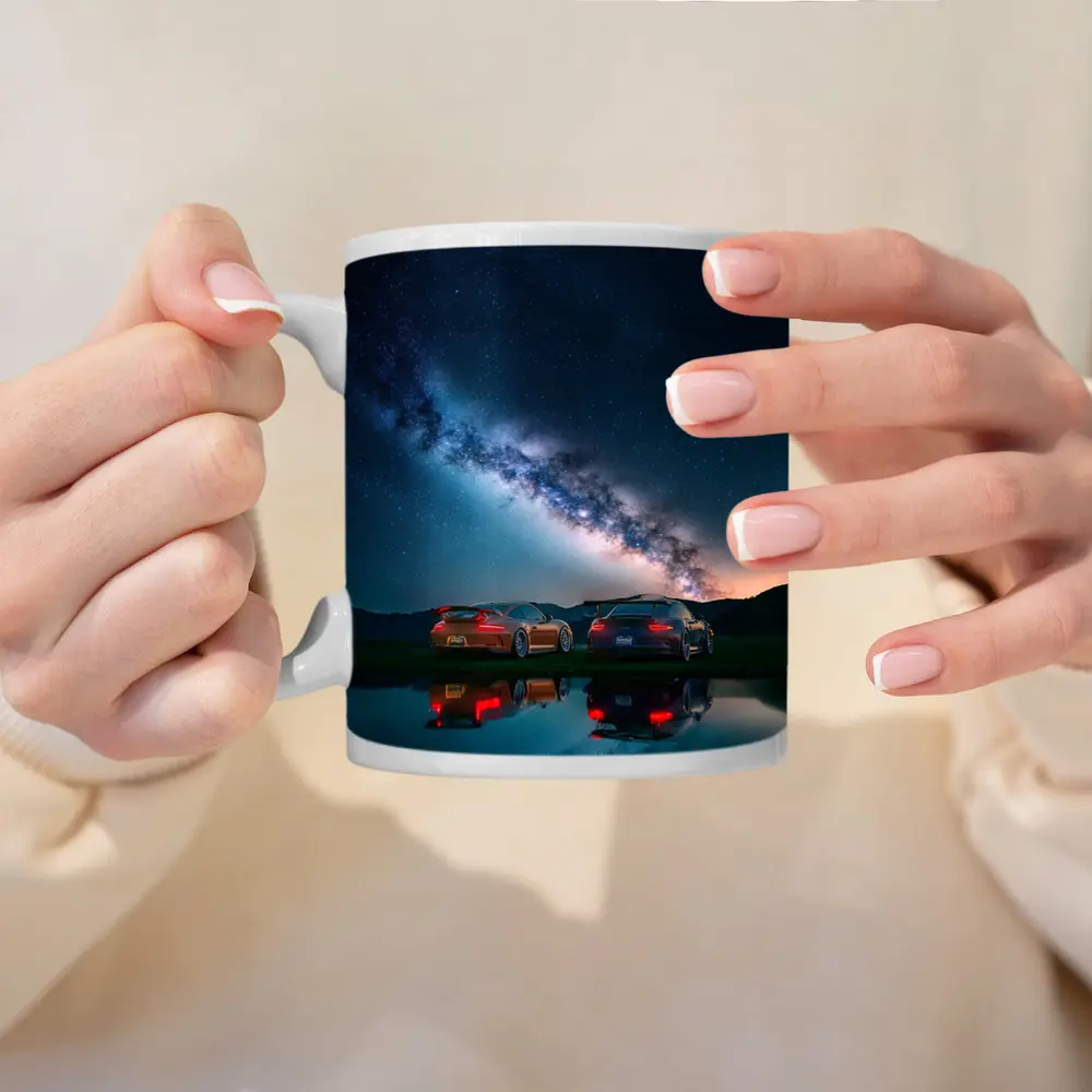 Porsche 911 GT3 Under Milky Way Night – Mugs