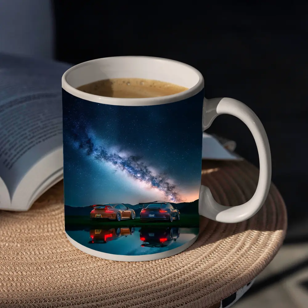 Porsche 911 GT3 Under Milky Way Night – Mugs