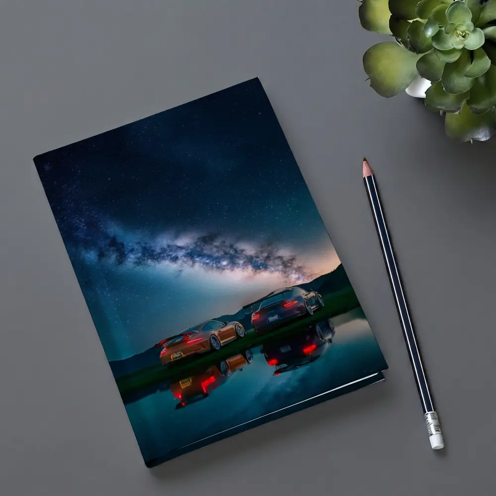 Porsche 911 GT3 Under Milky Way Night – Notebooks