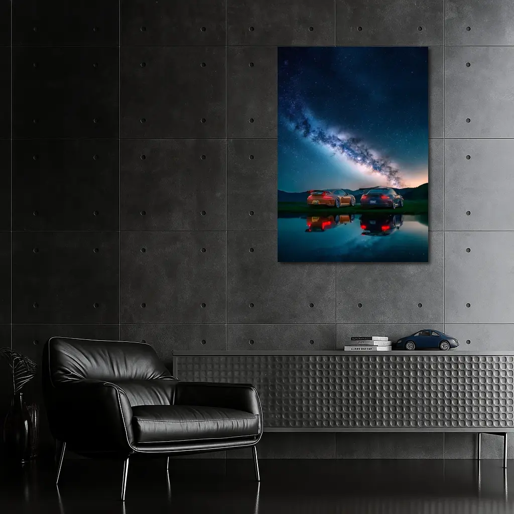 Porsche 911 GT3 Under Milky Way Night – Wall Art