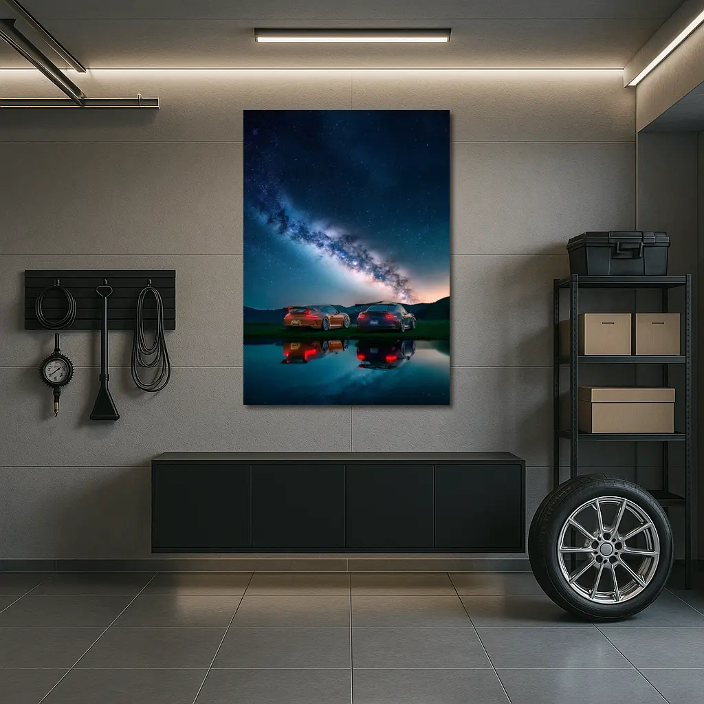 Porsche 911 GT3 Under Milky Way Night – Wall Art