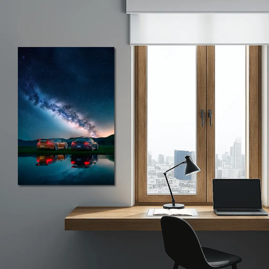 Porsche 911 GT3 Under Milky Way Night – Wall Art