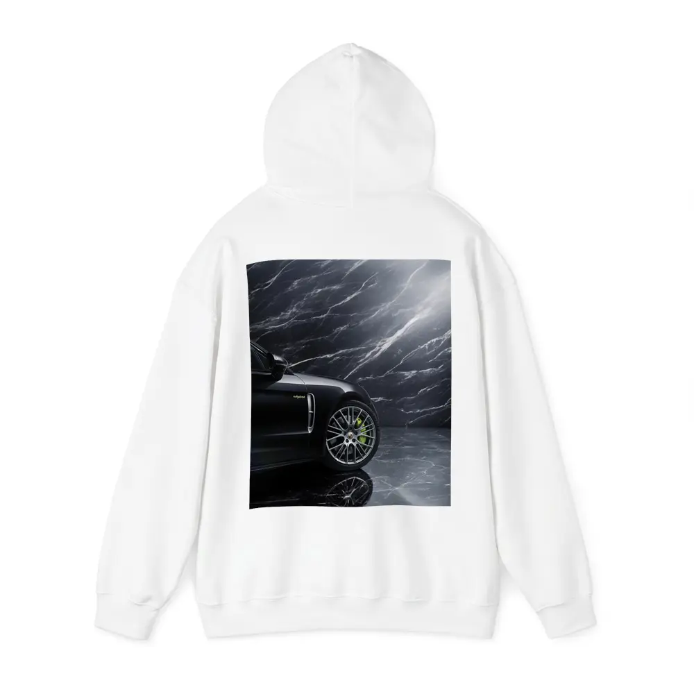 Porsche Panamera Black on Dark Marble – Hoodies