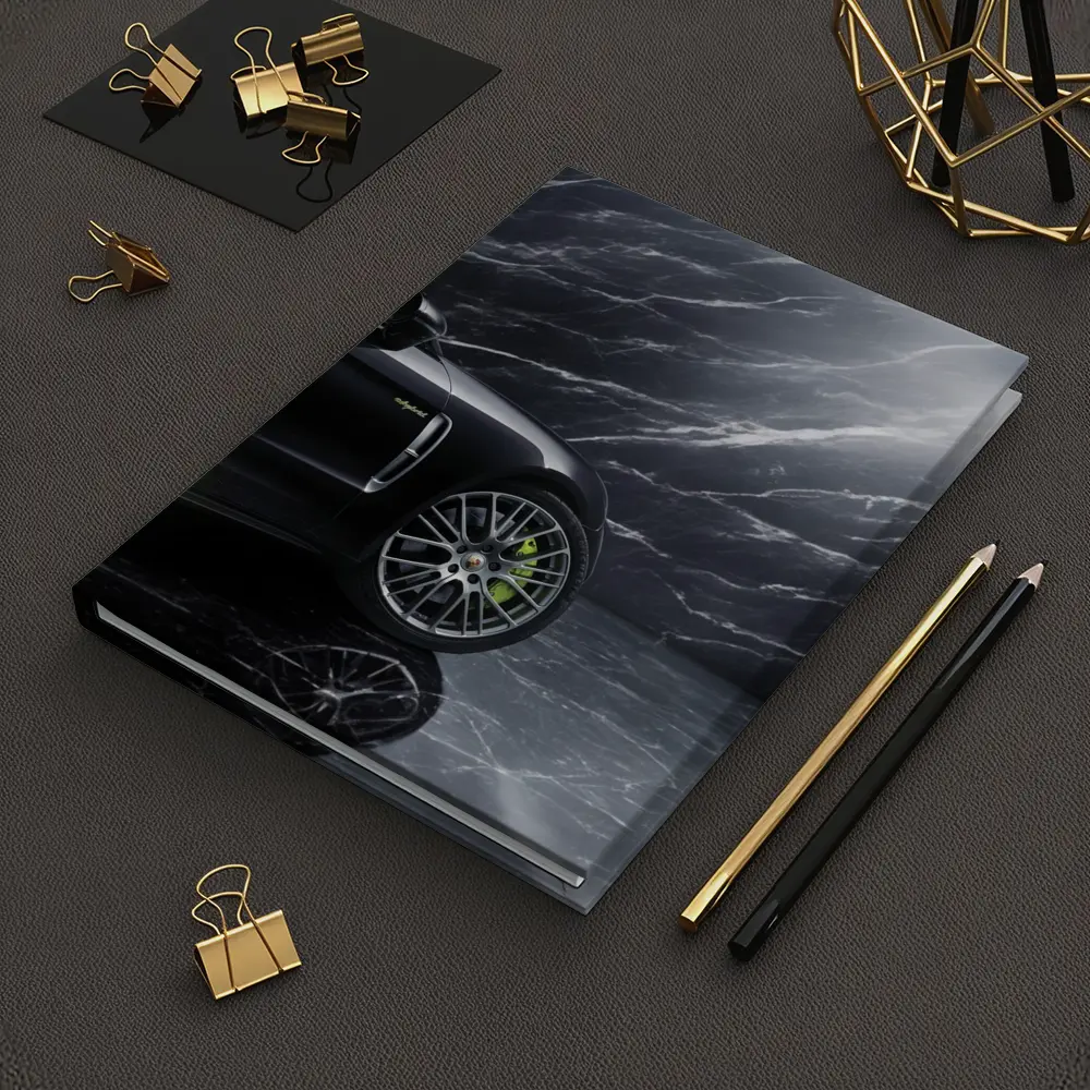 Porsche Panamera Black on Dark Marble – Notebooks