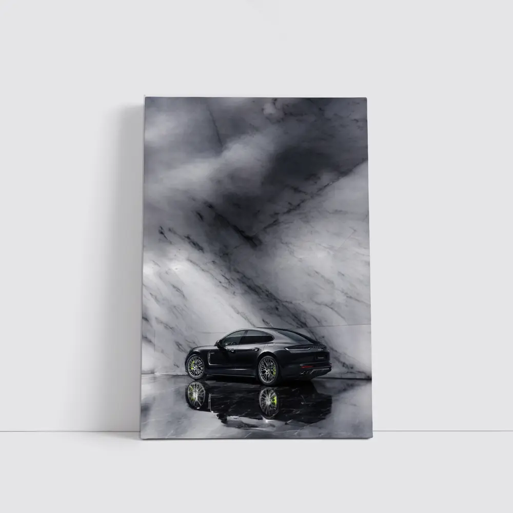 Porsche Panamera Dark Marble Studio Setting – Wall Art