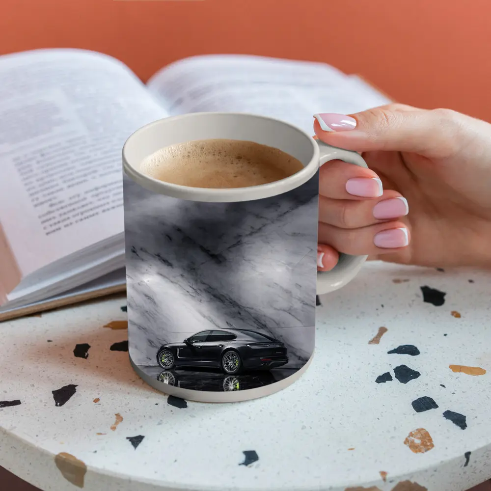 Porsche Panamera Dark Marble Studio Setting – Mugs