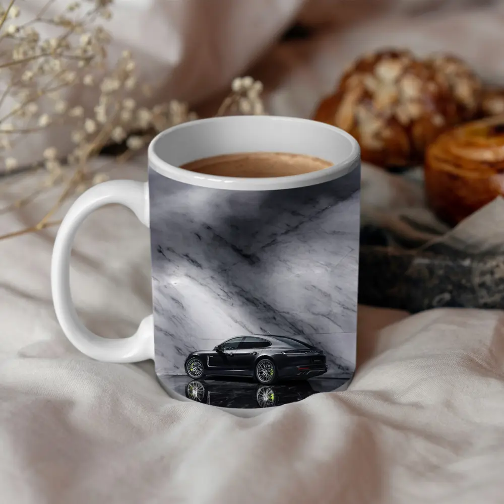 Porsche Panamera Dark Marble Studio Setting – Mugs