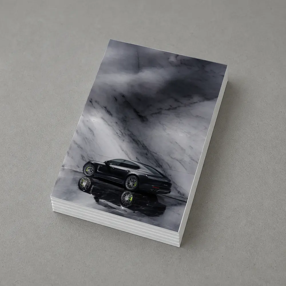 Porsche Panamera Dark Marble Studio Setting – Postcards