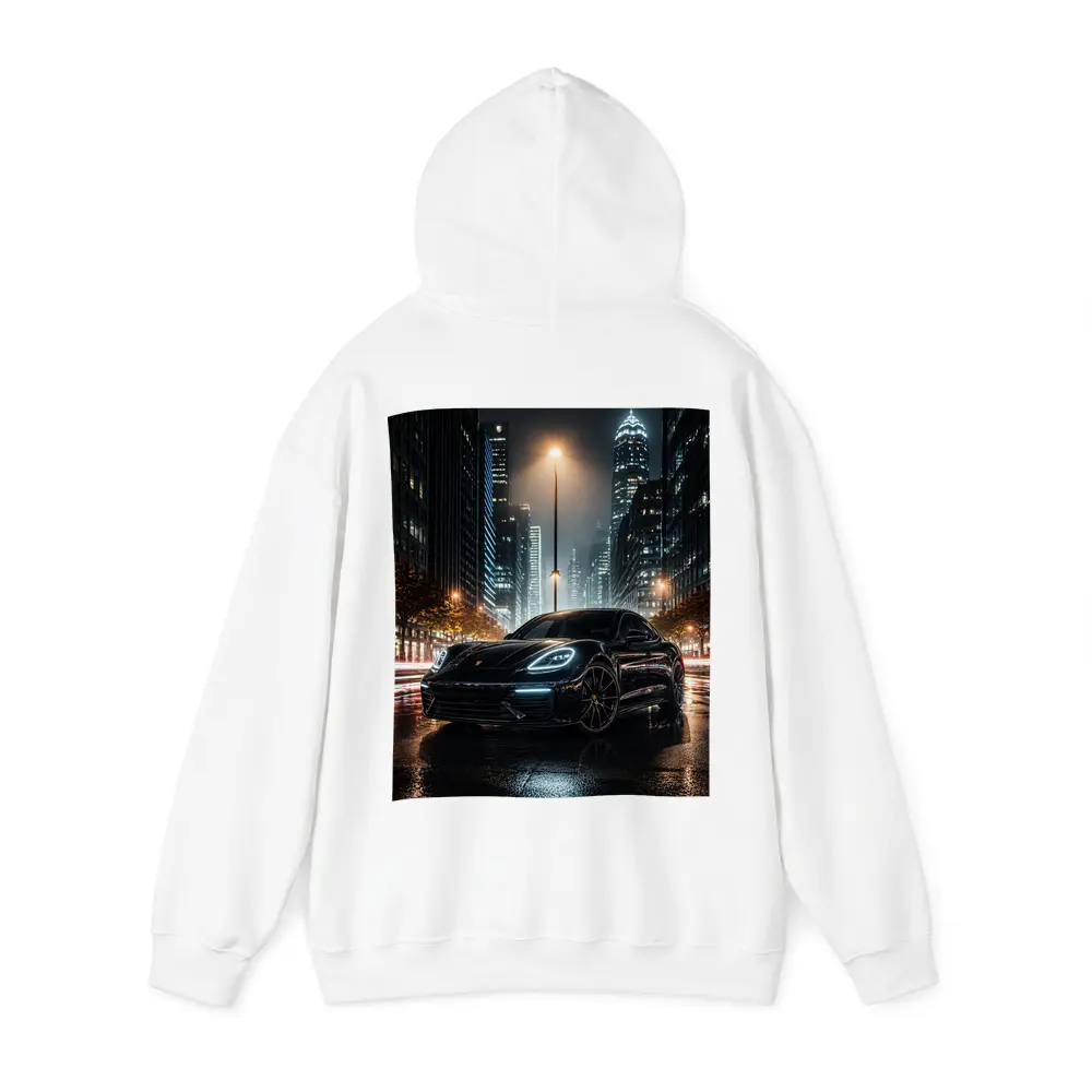Porsche Panamera Black Night City Streets – Hoodies