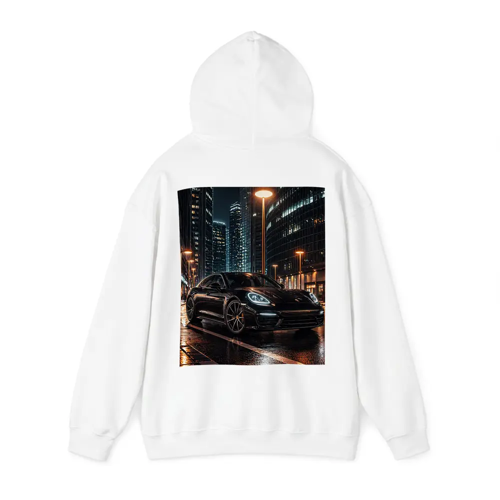 Porsche Panamera Black City Night Streets – Hoodies