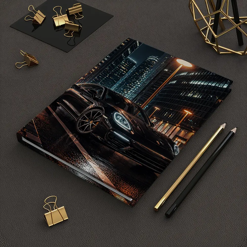 Porsche Panamera Black City Night Streets – Notebooks
