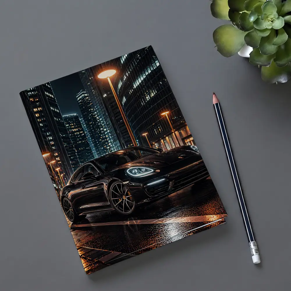 Porsche Panamera Black City Night Streets – Notebooks