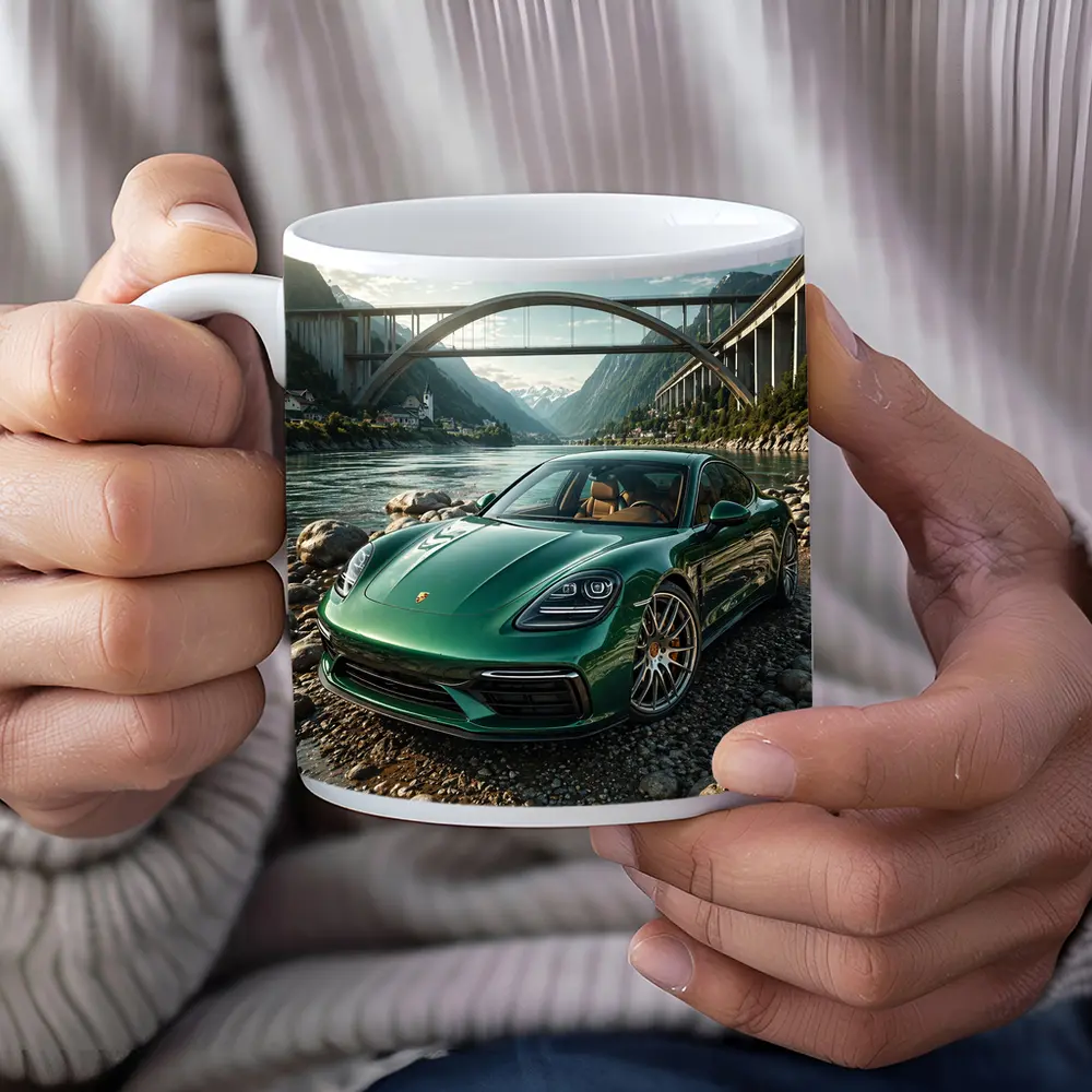 Porsche Panamera Green By Mountain River – Mugs