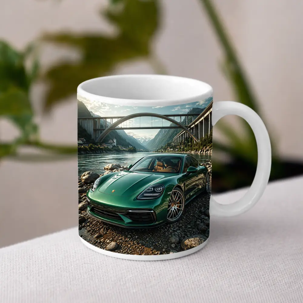 Porsche Panamera Green By Mountain River – Mugs