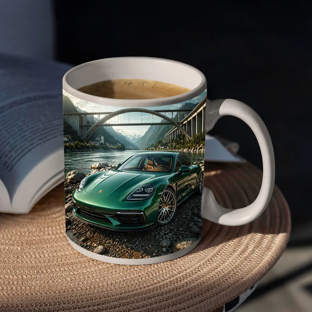 Porsche Panamera Green By Mountain River – Mugs