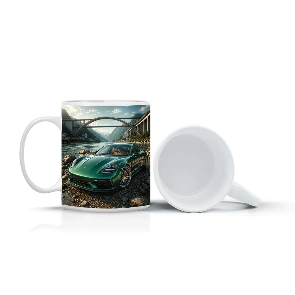 Porsche Panamera Green By Mountain River – Mugs