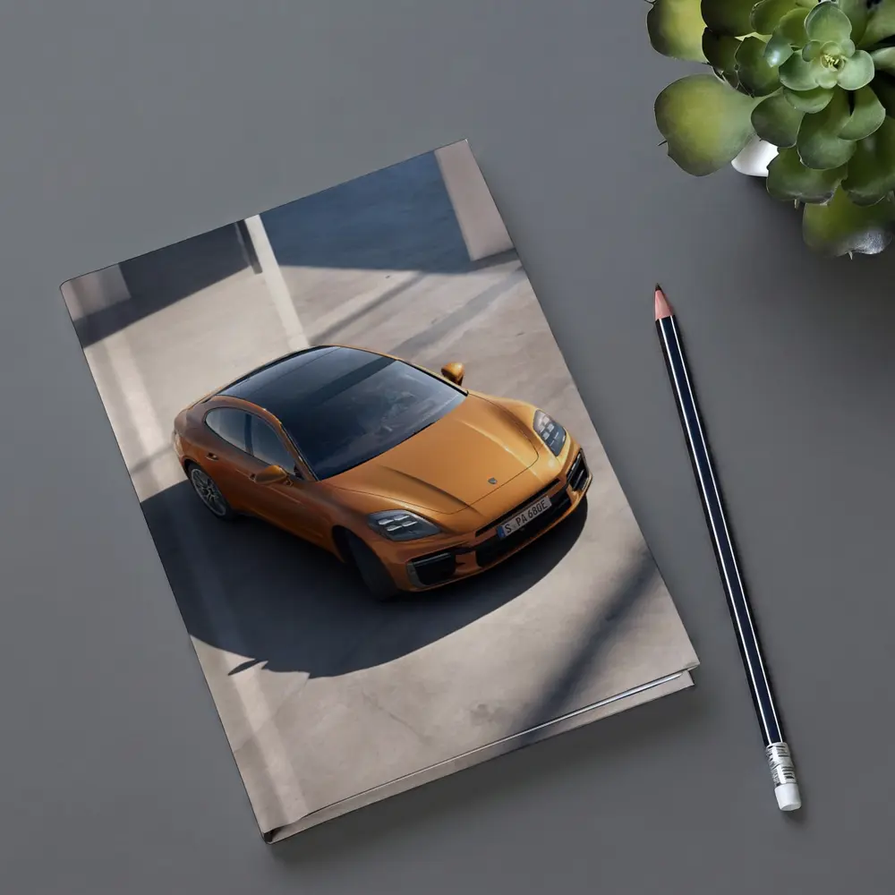 Porsche Panamera Orange Minimal Parking Setting – Notebooks