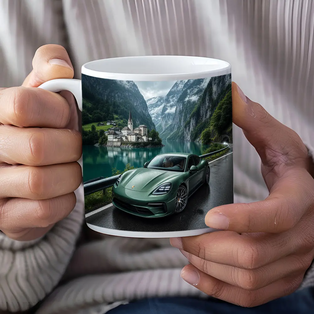 Porsche Panamera Green Mountain Lake Road – Mugs