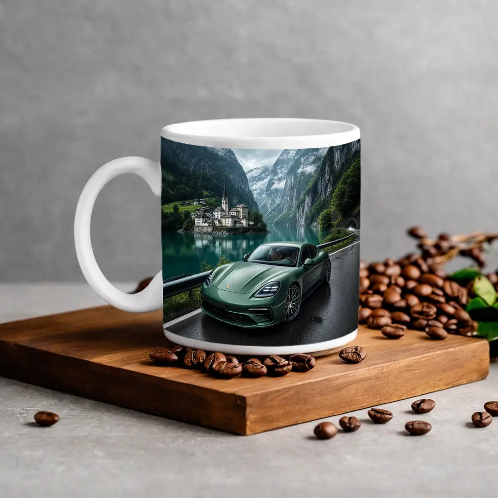 Porsche Panamera Green Mountain Lake Road – Mugs