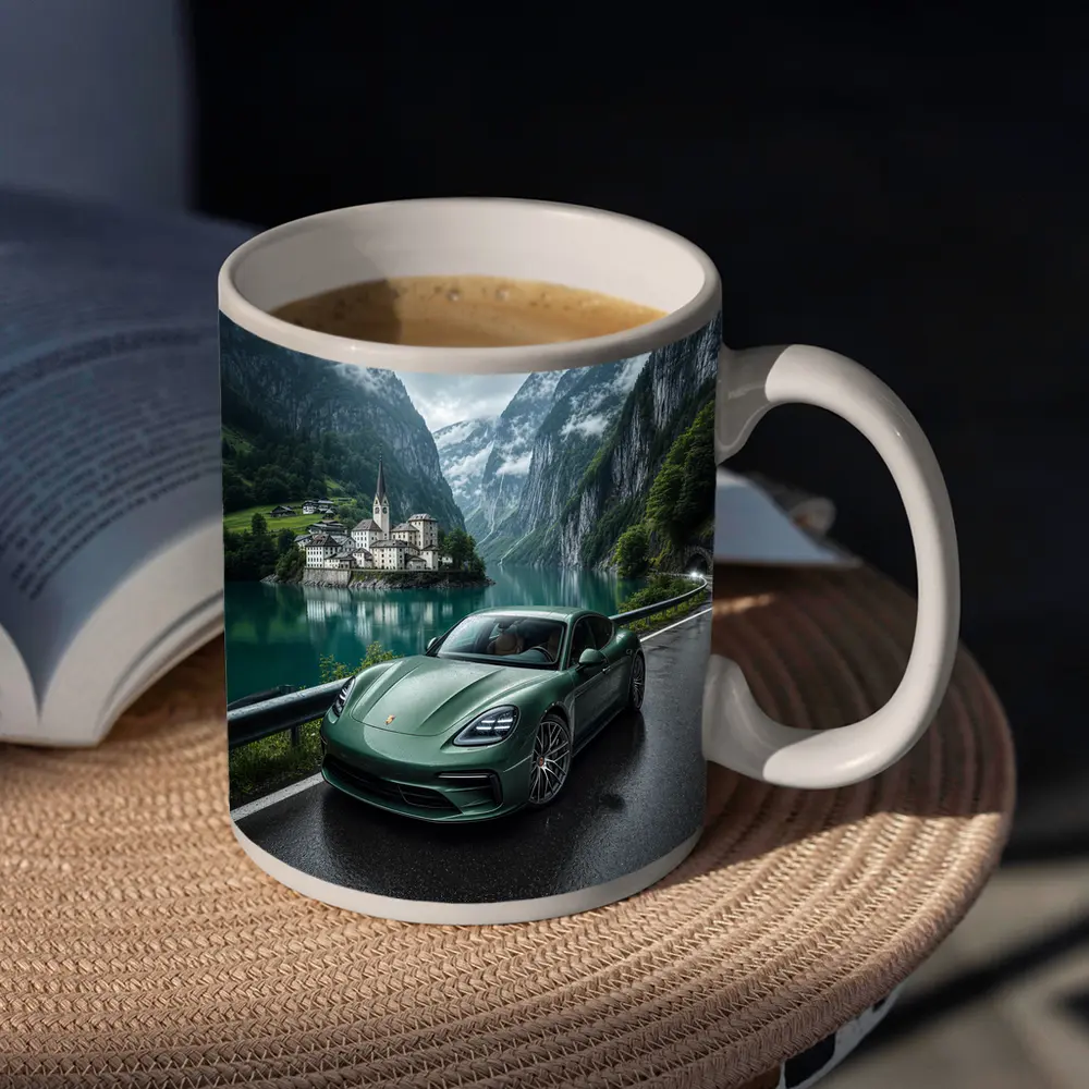 Porsche Panamera Green Mountain Lake Road – Mugs