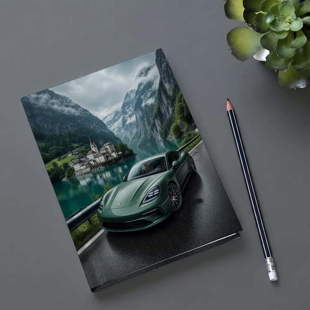 Porsche Panamera Green Mountain Lake Road – Notebooks