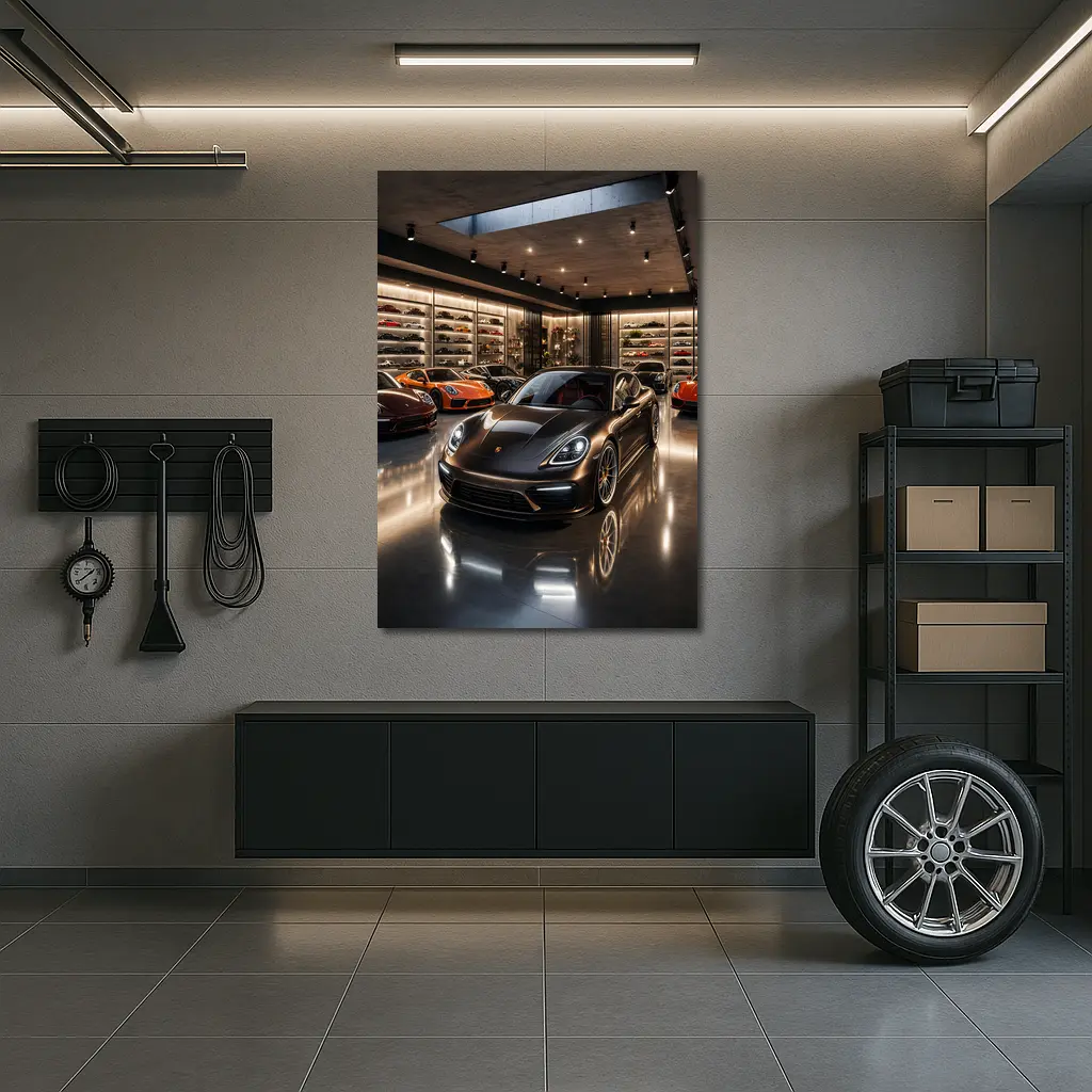 Porsche Panamera Dark Luxury Showroom Collection – Wall Art