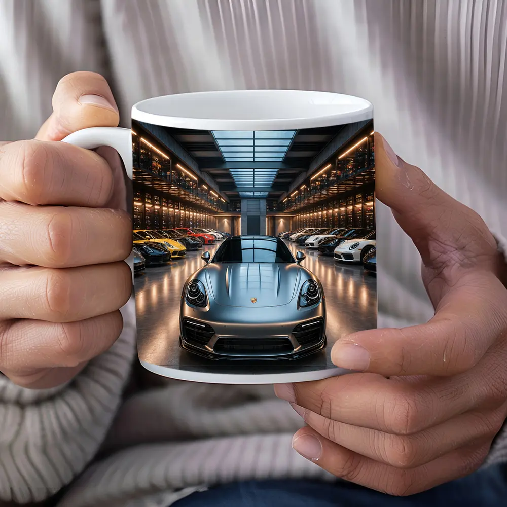 Porsche Panamera Silver Luxury Showroom Collection – Mugs