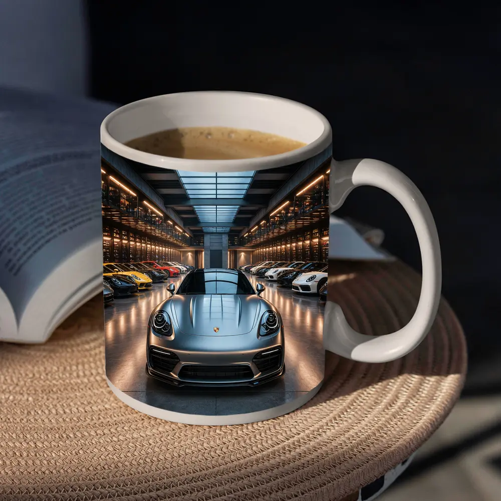 Porsche Panamera Silver Luxury Showroom Collection – Mugs
