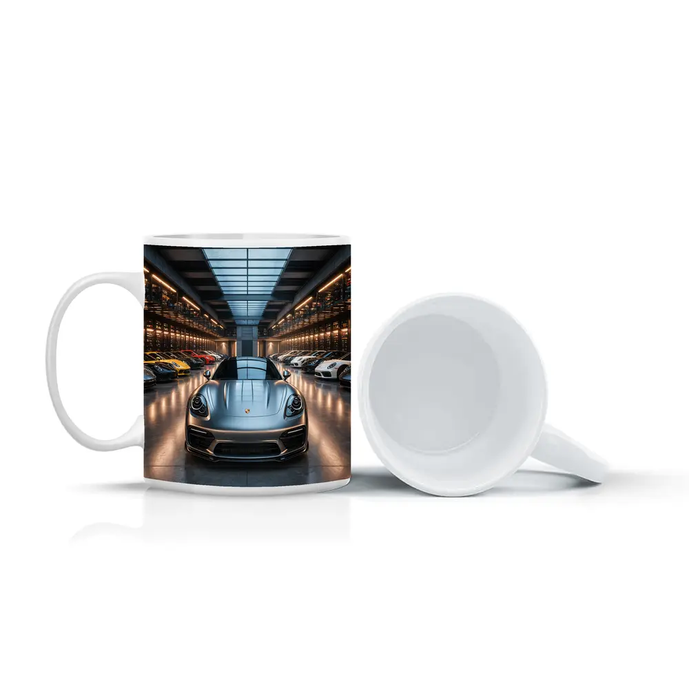 Porsche Panamera Silver Luxury Showroom Collection – Mugs
