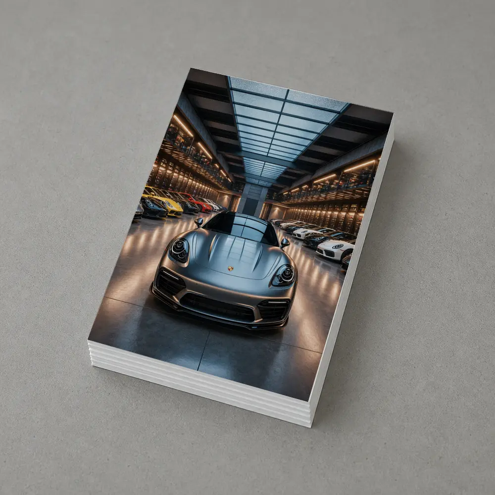 Porsche Panamera Silver Luxury Showroom Collection – Postcards