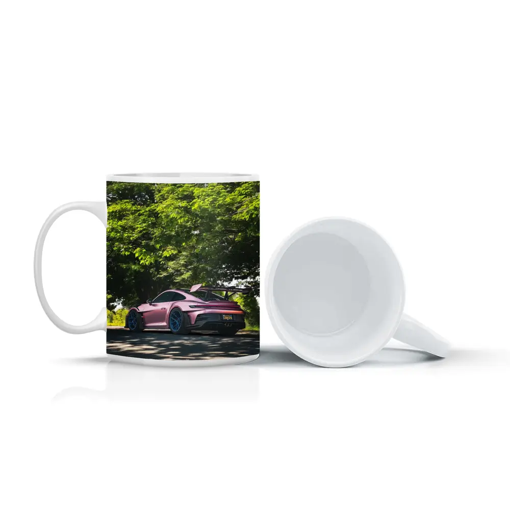Porsche 911 GT3 RS Pink Road Trees – Mugs