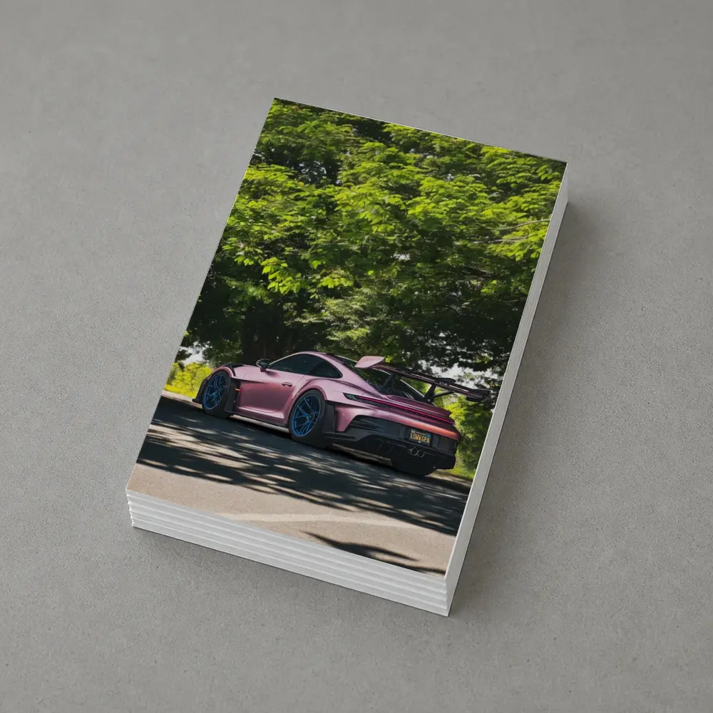 Porsche 911 GT3 RS Pink Road Trees – Postcards