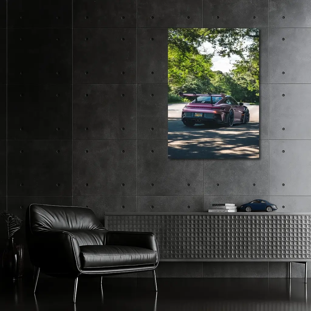Porsche 911 GT3 RS Rose Road Trees – Wall Art