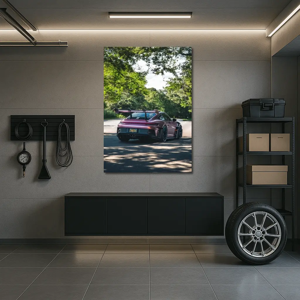 Porsche 911 GT3 RS Rose Road Trees – Wall Art