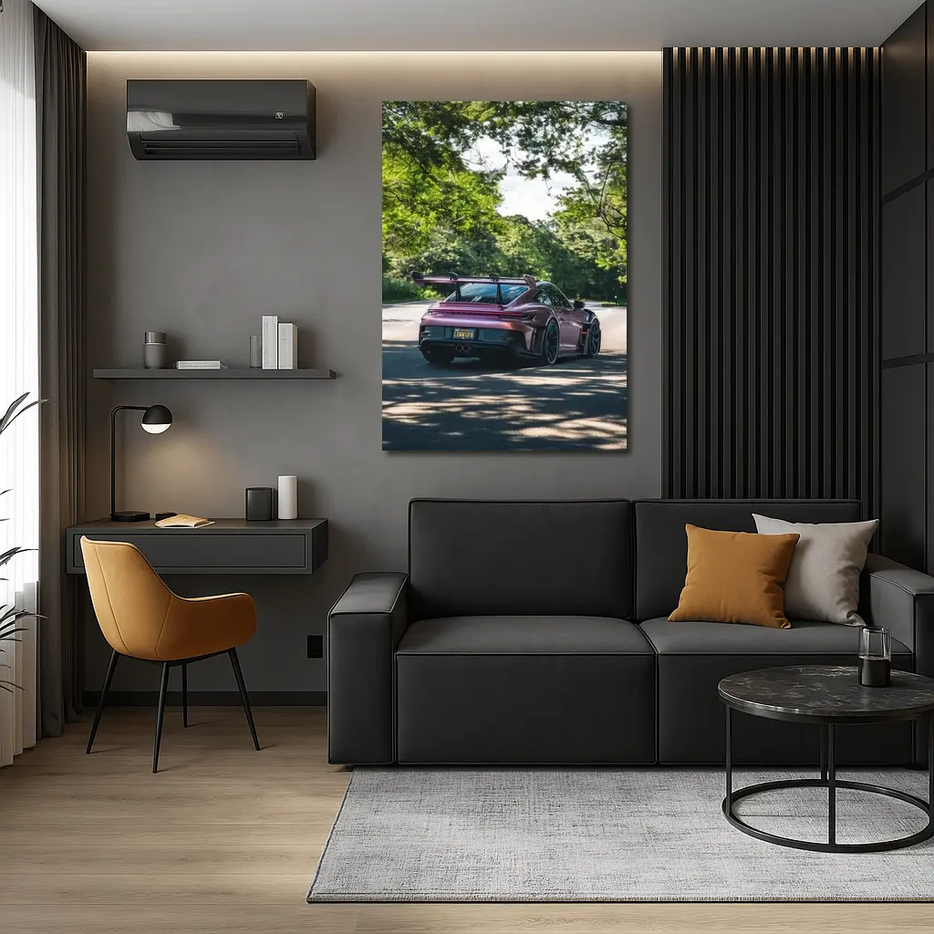 Porsche 911 GT3 RS Rose Road Trees – Wall Art