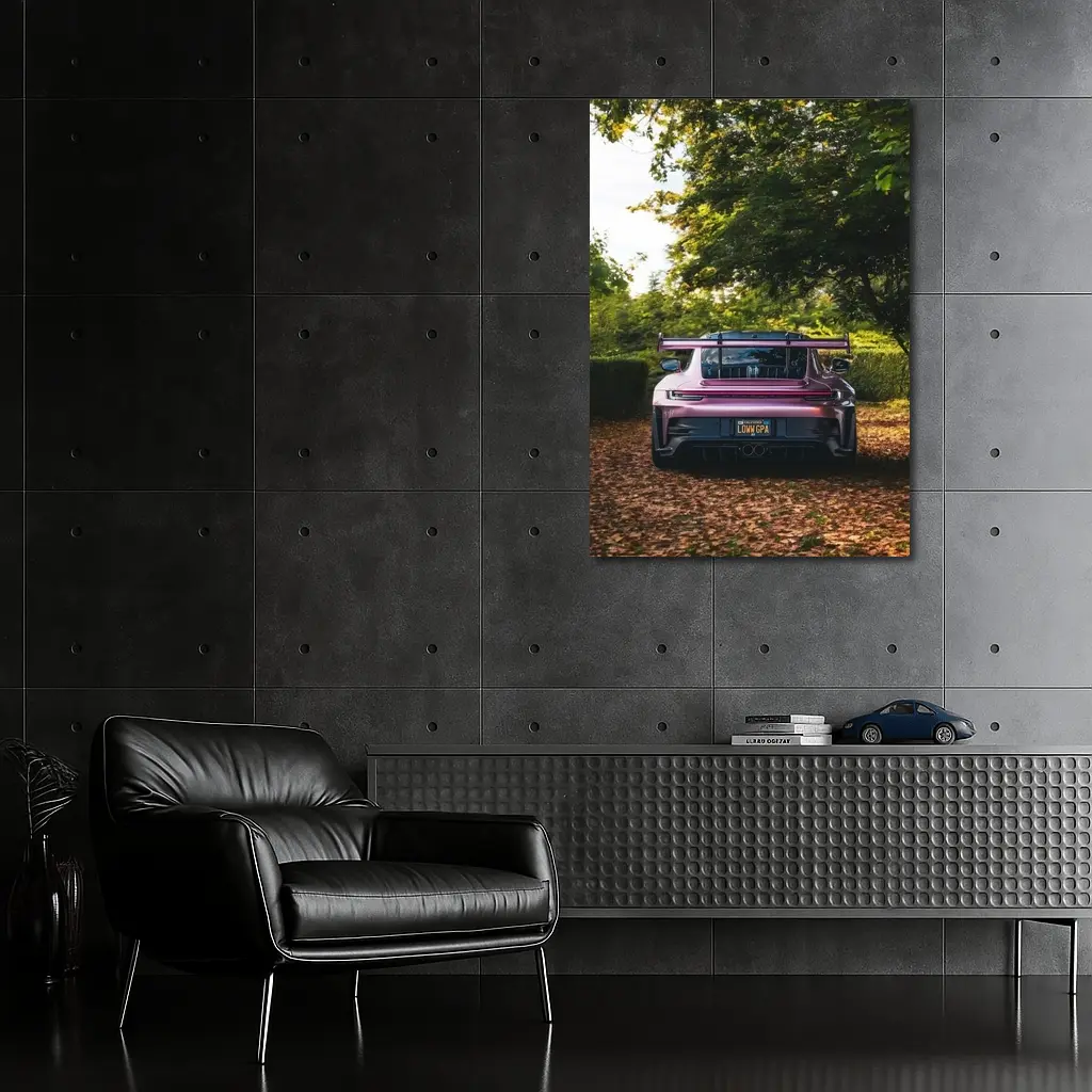 Porsche 911 GT3 RS Rose Purple Park – Wall Art