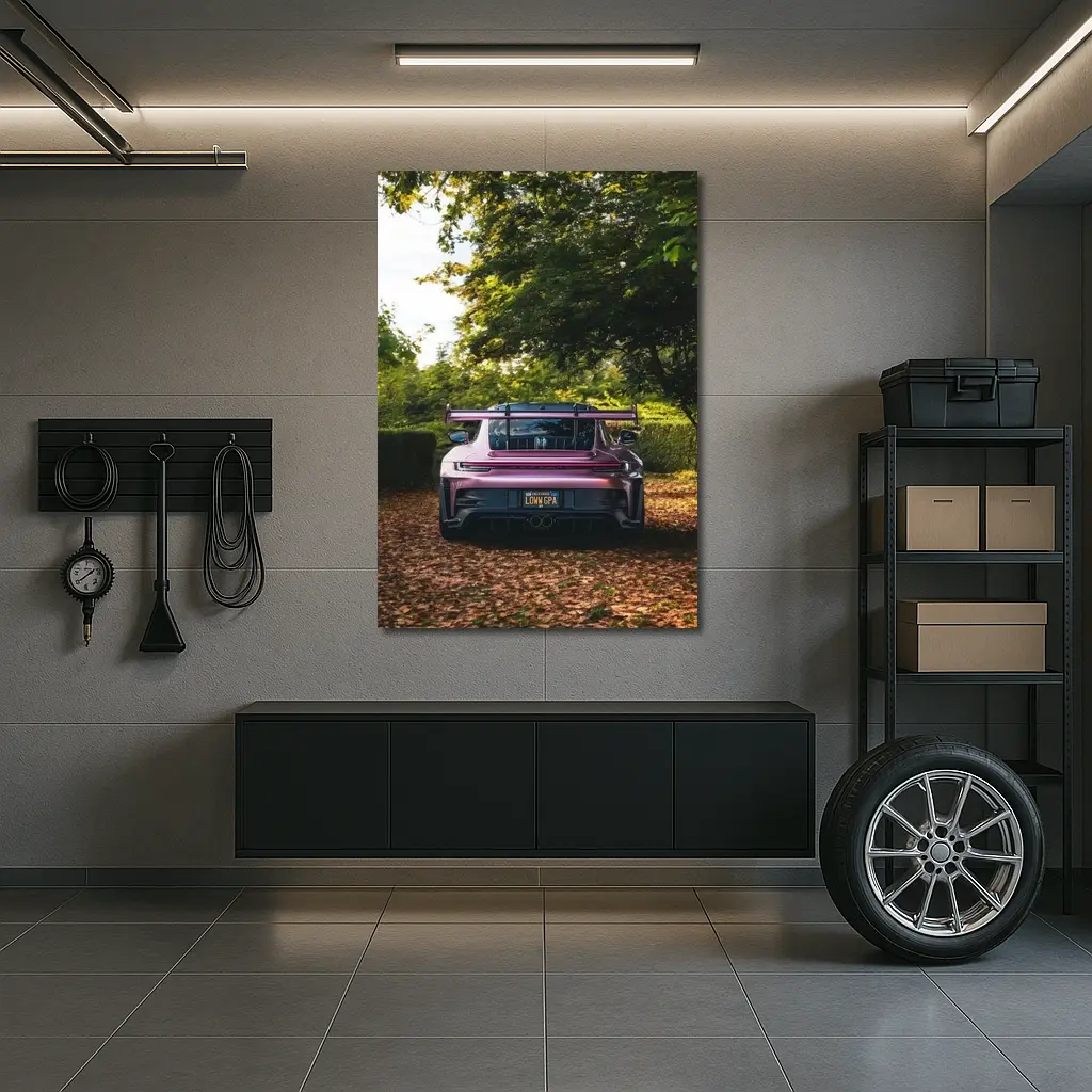Porsche 911 GT3 RS Rose Purple Park – Wall Art