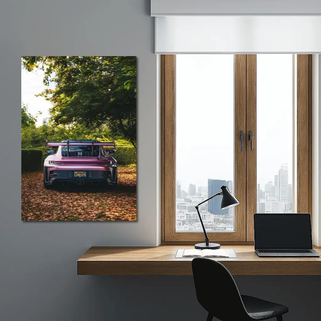 Porsche 911 GT3 RS Rose Purple Park – Wall Art