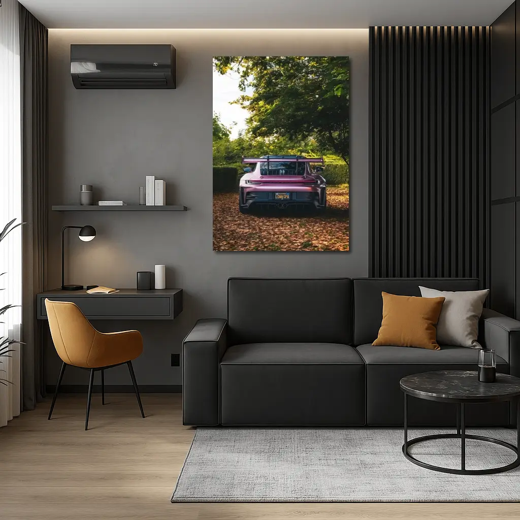 Porsche 911 GT3 RS Rose Purple Park – Wall Art