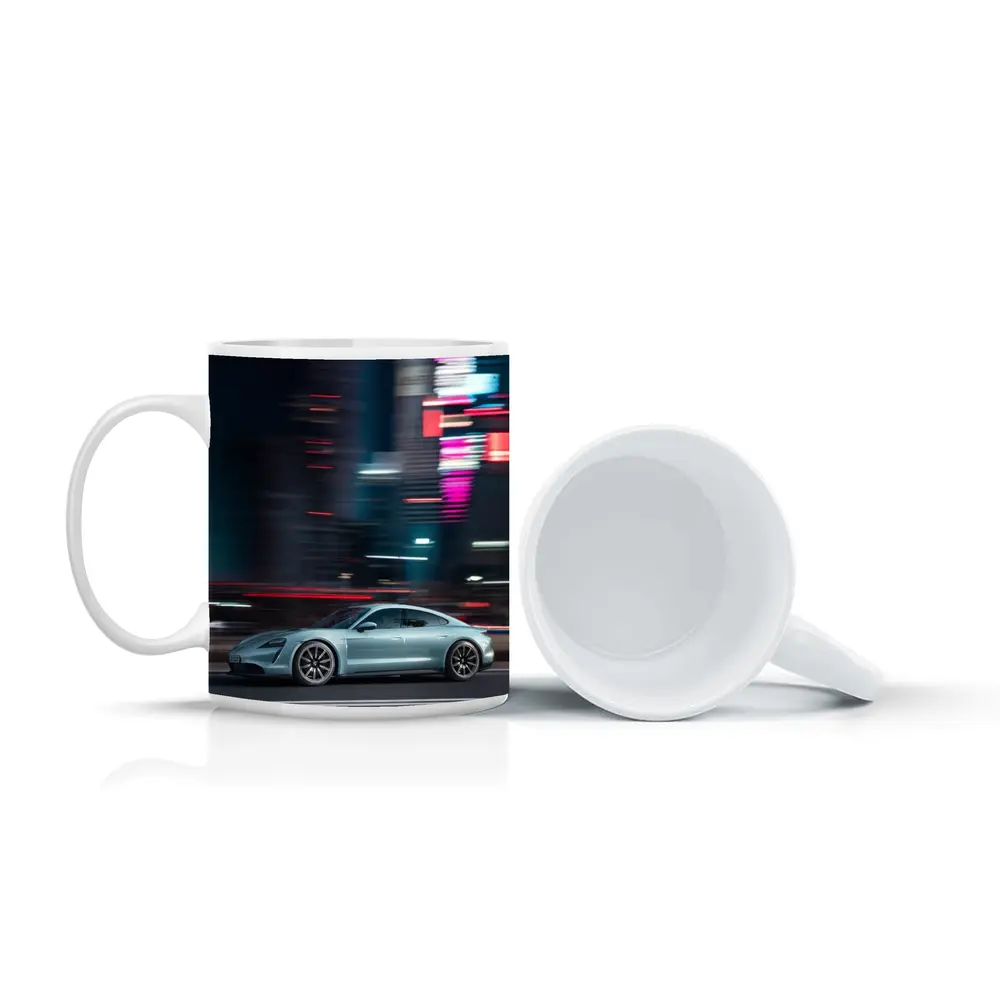 Porsche Taycan City Night Neon Speed – Mugs