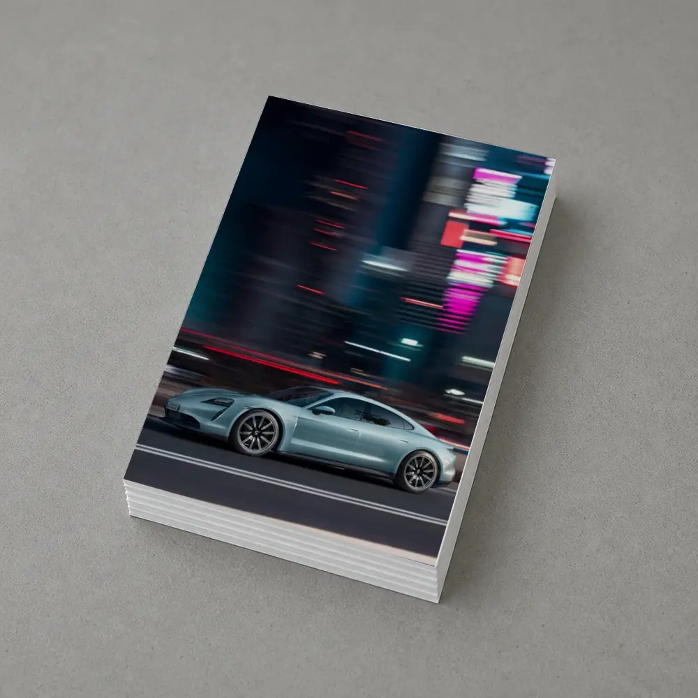 Porsche Taycan City Night Neon Speed – Postcards
