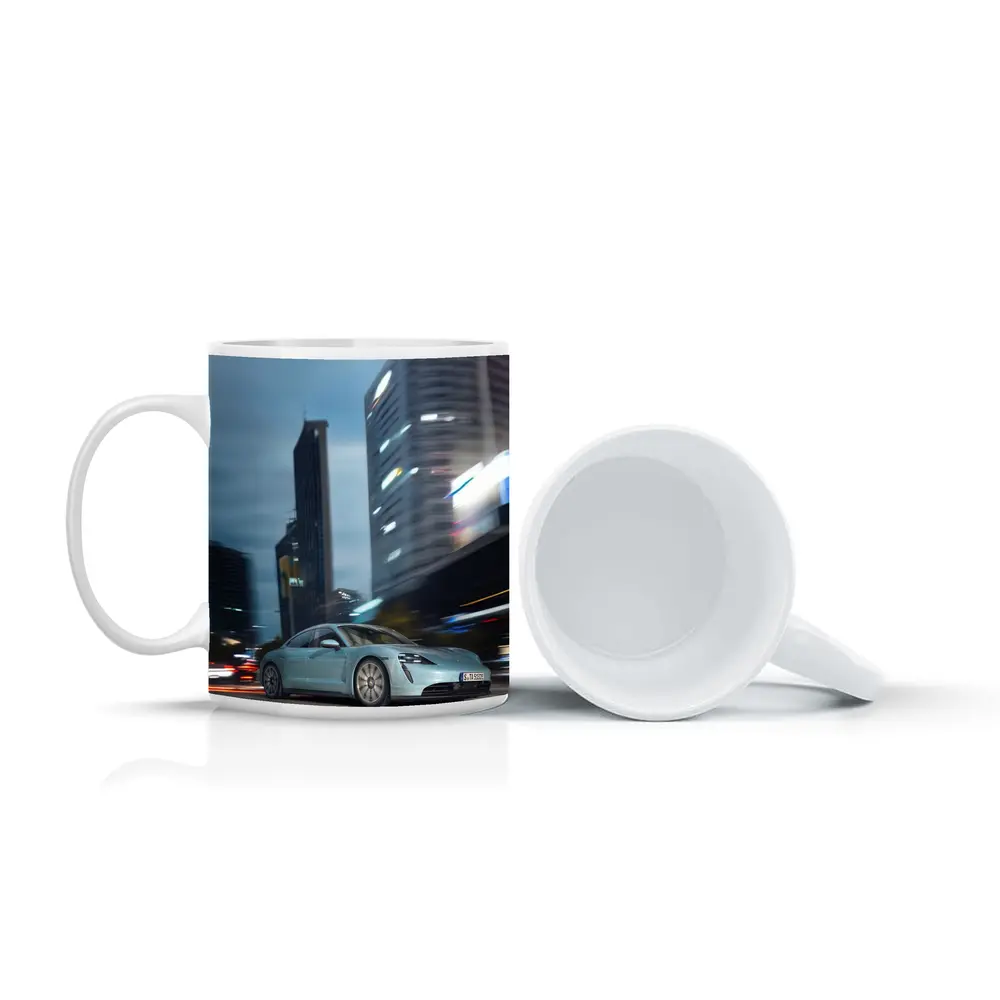 Porsche Taycan City Night Drive Blue – Mugs