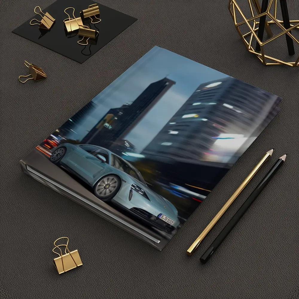 Porsche Taycan City Night Drive Blue – Notebooks