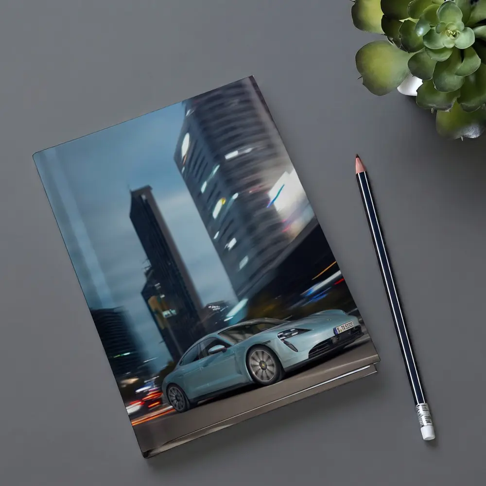 Porsche Taycan City Night Drive Blue – Notebooks