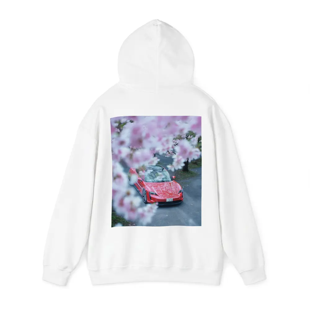 Porsche Taycan Red Cherry Blossom Trees – Hoodies