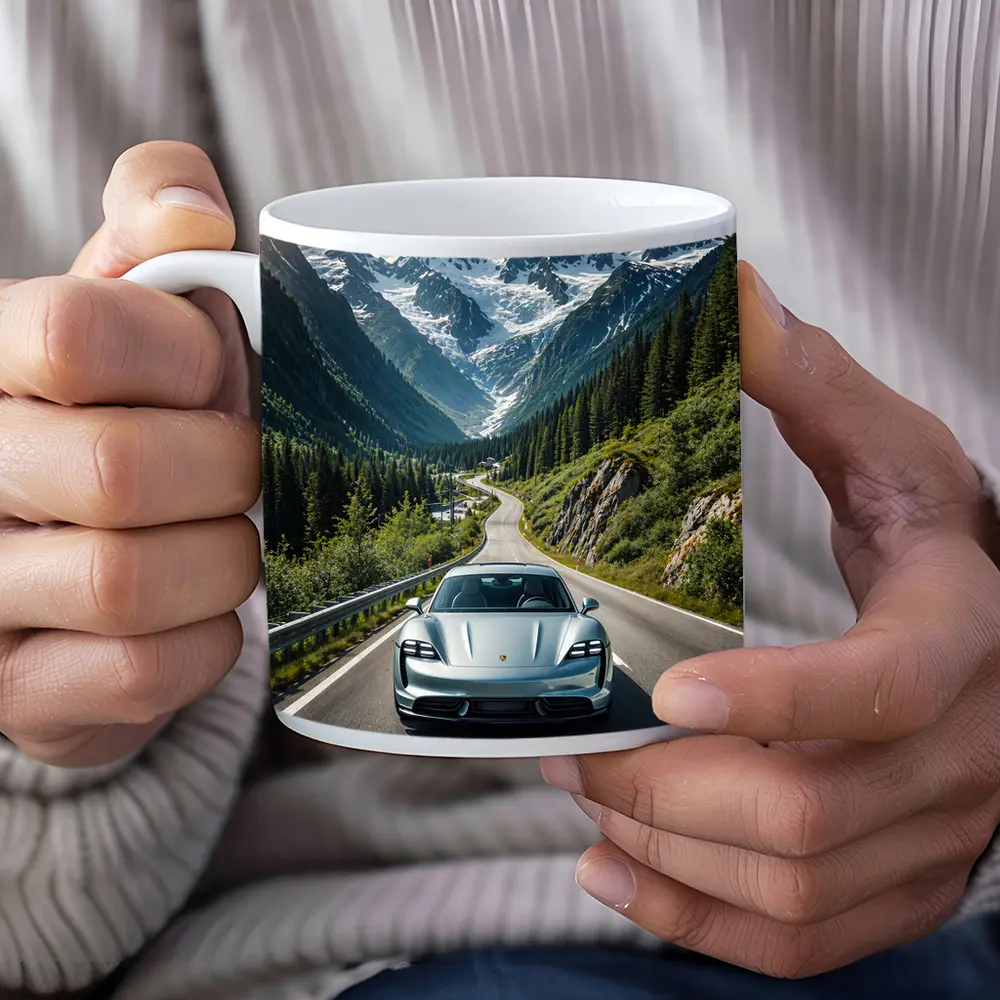 Porsche Taycan Silver Mountain Alpine Road Drive – Mugs